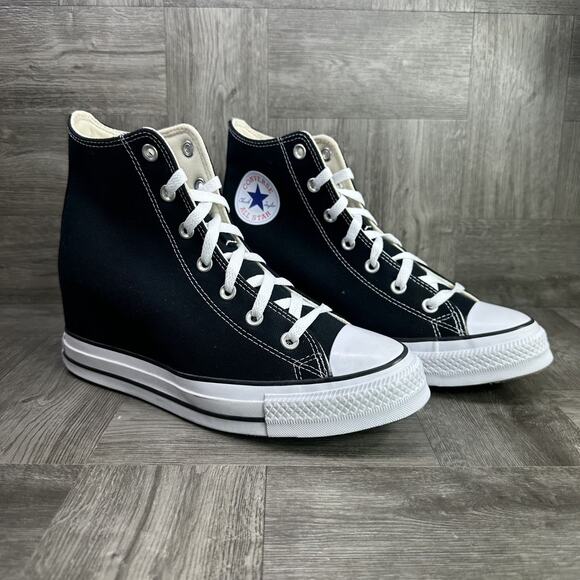 Converse CTAS Classic Wedge Women's size 11 Black White Shoes - Picture 5 of 8